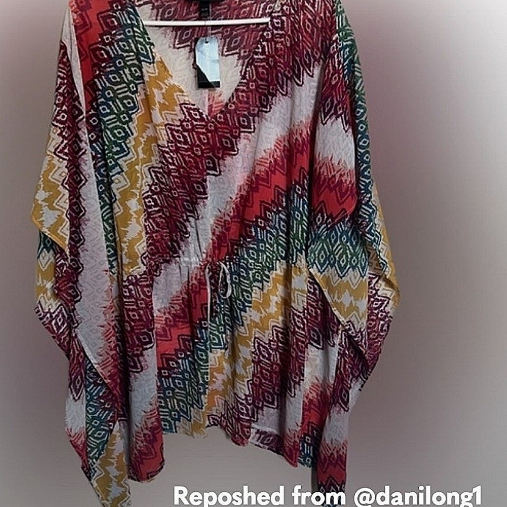 💥3 FOR $13!💥NWT Lane Bryant Women's Blouse | Size 22/24 | Colorful & Sheer